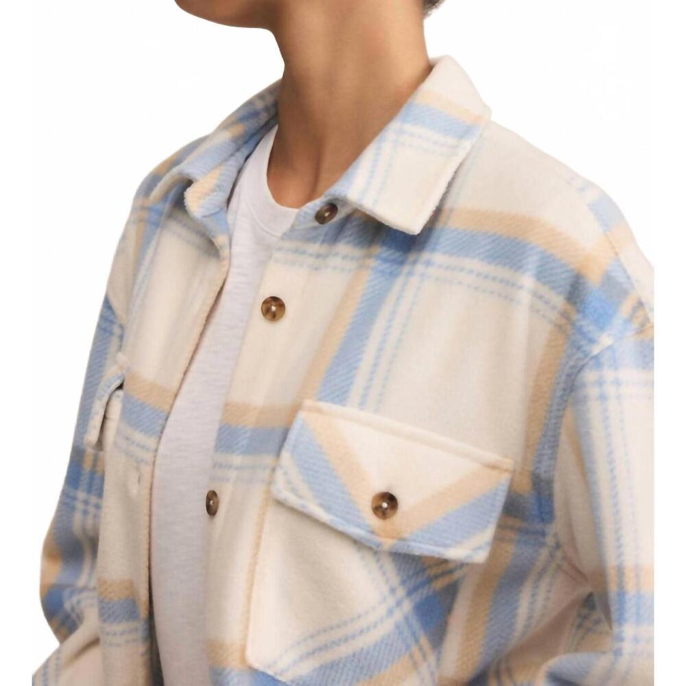 NEW Z SUPPLY hiker two toned fleece jacket in crystal - Picture 7 of 7